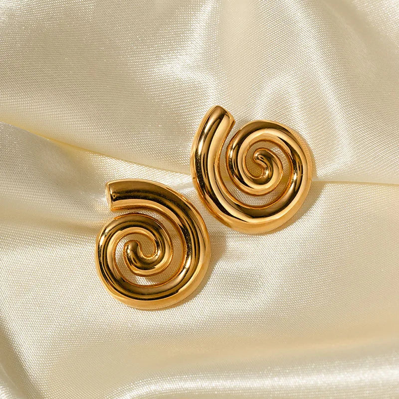 Swirl earrings gold filled