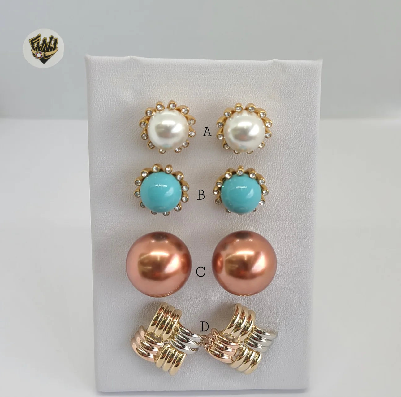 Gold Laminate Earrings - (A)