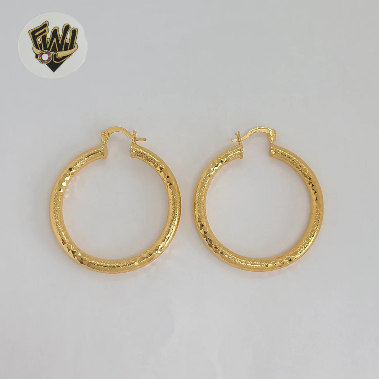 Gold Laminate - Carved Hoops -