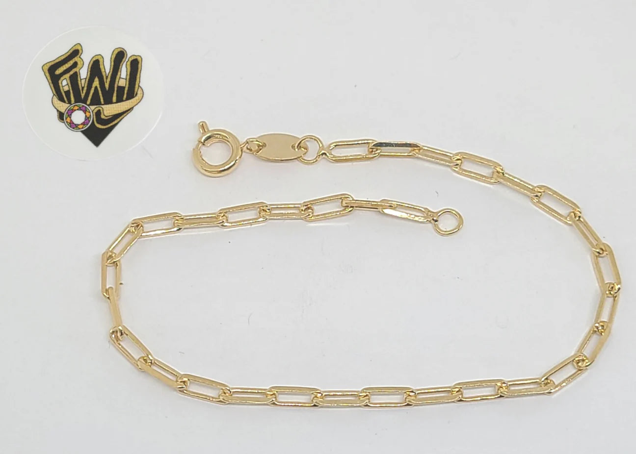 Gold Laminate - 2mm Paper Clip Bracelet