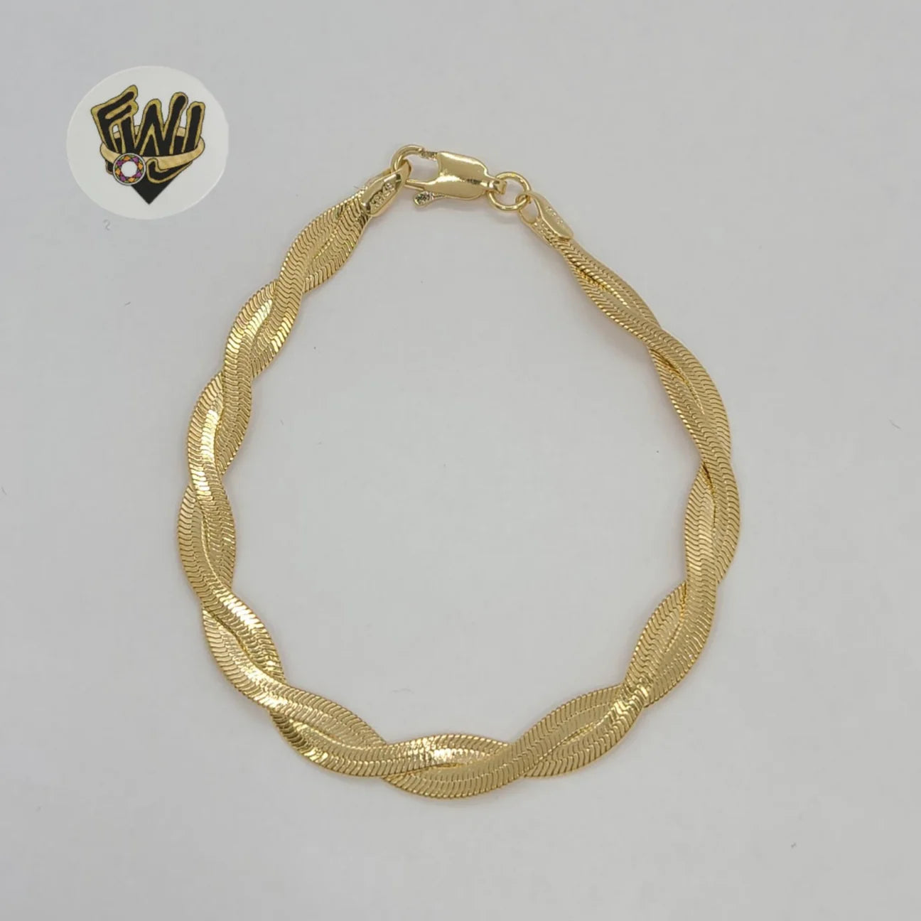 Gold Laminate - 6mm Alternative Herringbone Bracelet - “7”