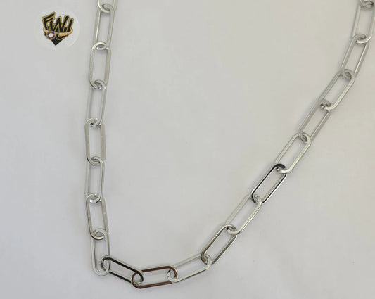 Stainless Steel - 7mm Paper Clip Link Chain.